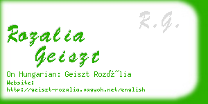 rozalia geiszt business card